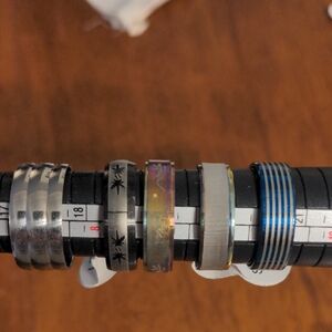 5/$20 Set of Silver and Blue Rings